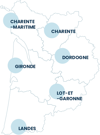 Zone d'intervention UniClim en Gironde